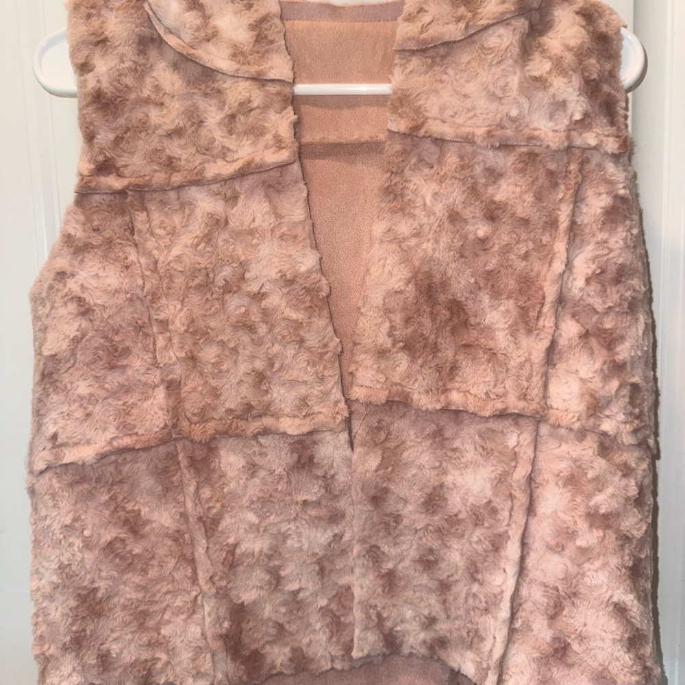 Hayden Girls Pink Fuzzy Vest